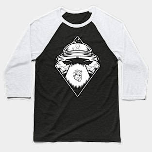 Abduction Heart Alien Ufo Baseball T-Shirt